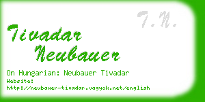 tivadar neubauer business card